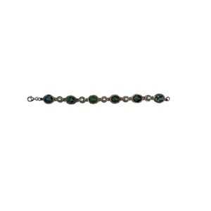 Southwestern Bracelet Womens Sterling Silver Turquoise Pearl Link